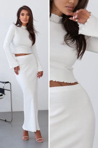 Komplet GAIA bluzka i spódnica z rozcięciem