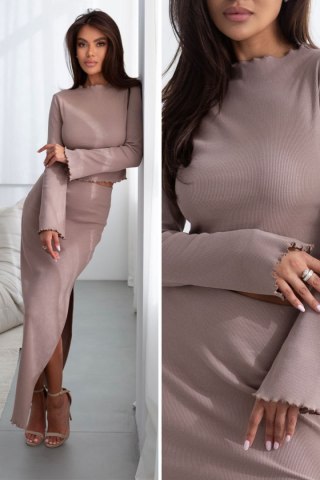 Komplet GAIA bluzka i spódnica z rozcięciem