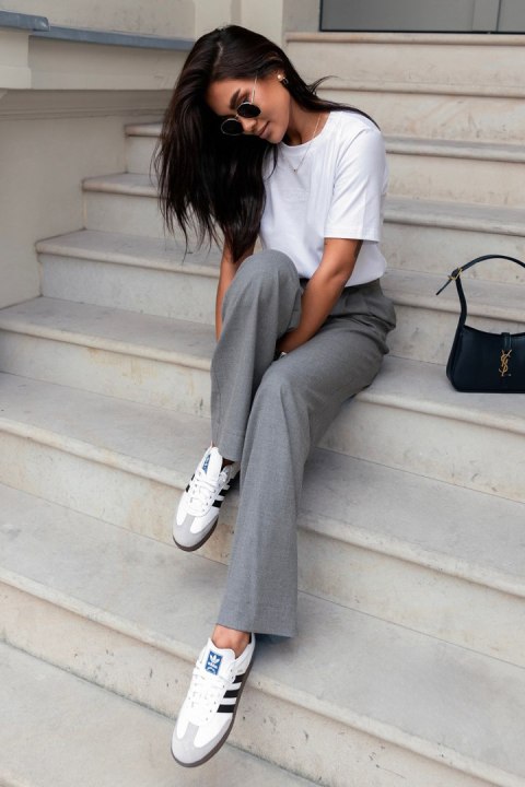 Spodnie FINE z szeroką nogawką